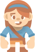 Mia, an explorer girl in a safari hat